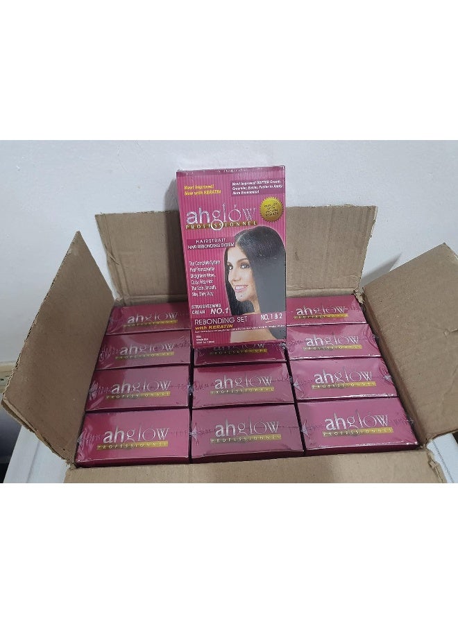 AHGLOW Professional Hair Straightening and Rebonding System with Keratin - Extra Strength Formula - Image 5